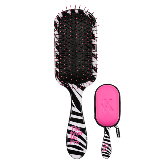 The Knot Dr. - Spazzola The Patterned Pro Hairbrush Zebra con Custodia